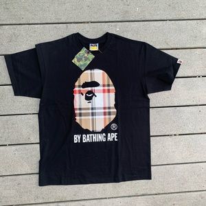 BLACK/BEIGE BAPE TEE ALL SIZES